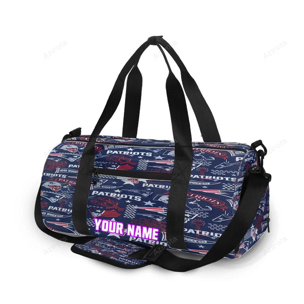 New england patriots2 personalized name travel bag gym bag 1303 Travel Bag