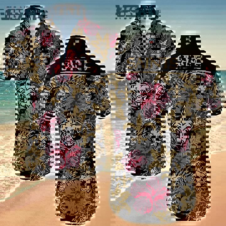 New orleans saints hawaiian shirt Hawaii Shirt Shorts & Flip Flops
