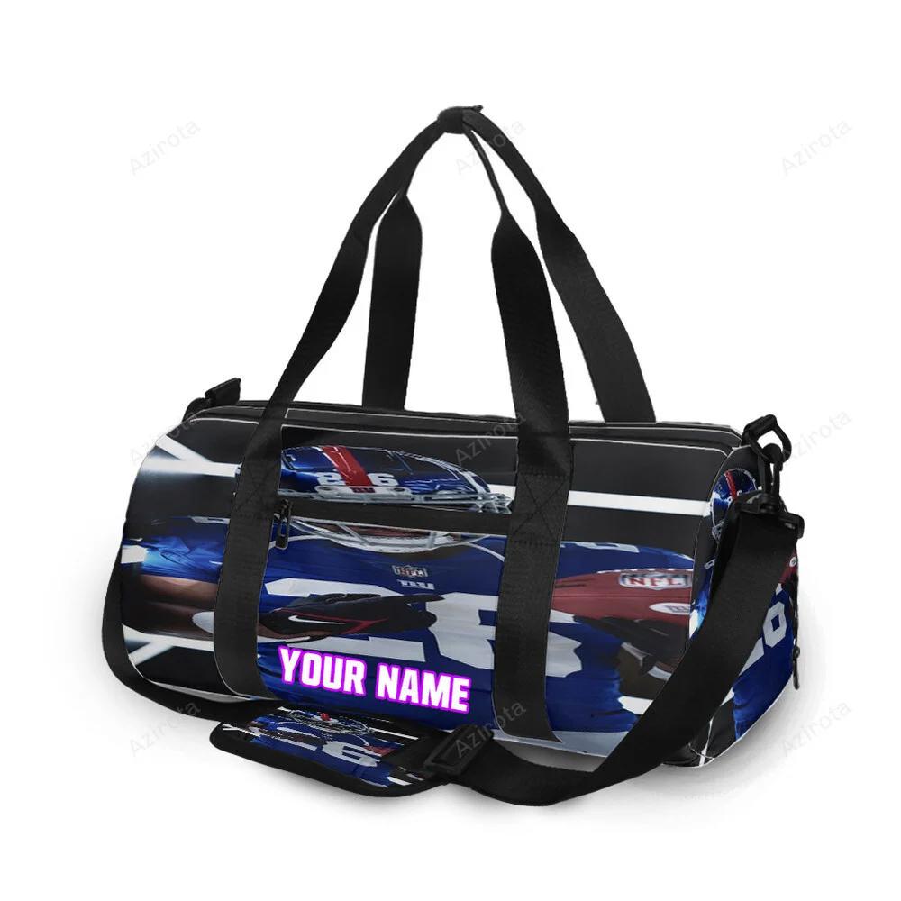New york giants saquon barkley12 personalized name travel bag gym bag 1132 Travel Bag