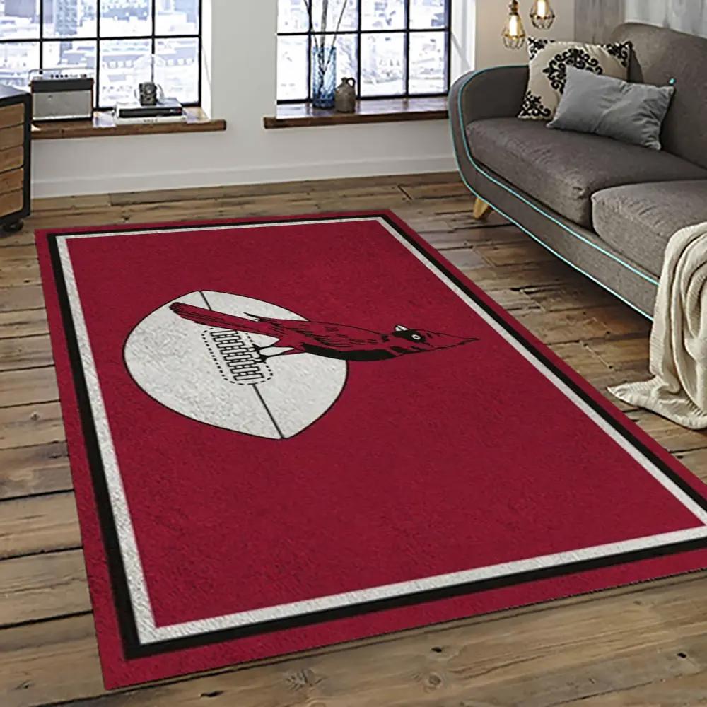 Nfl arizona cardinals football team logo sport carpet rectangle area rug for living room ac41 Rectangle Rug