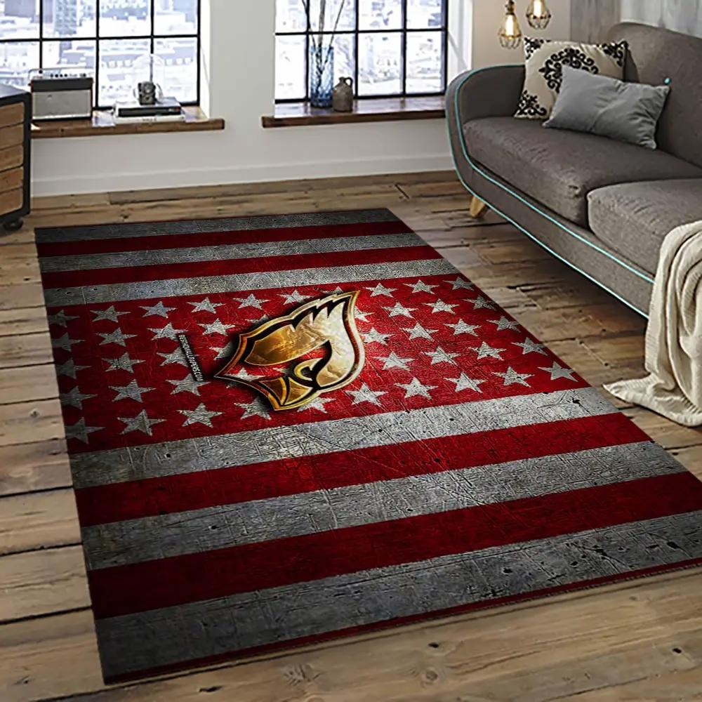 Nfl arizona cardinals football team logo sport carpet rectangle area rug for living room ac74 Rectangle Rug