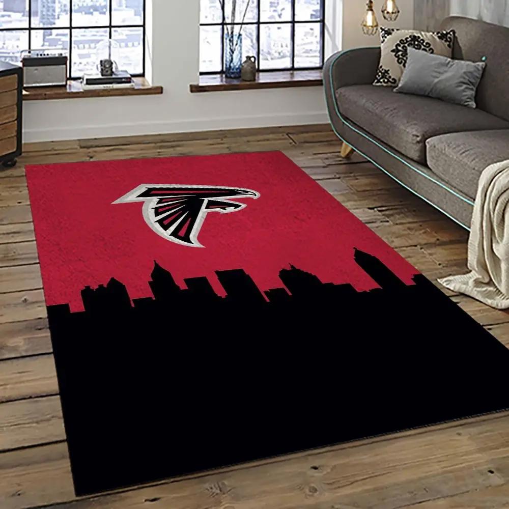 Nfl atlanta falcons football team logo sport carpet area rug home decor best gift for friends atfl20 Rectangle Rug