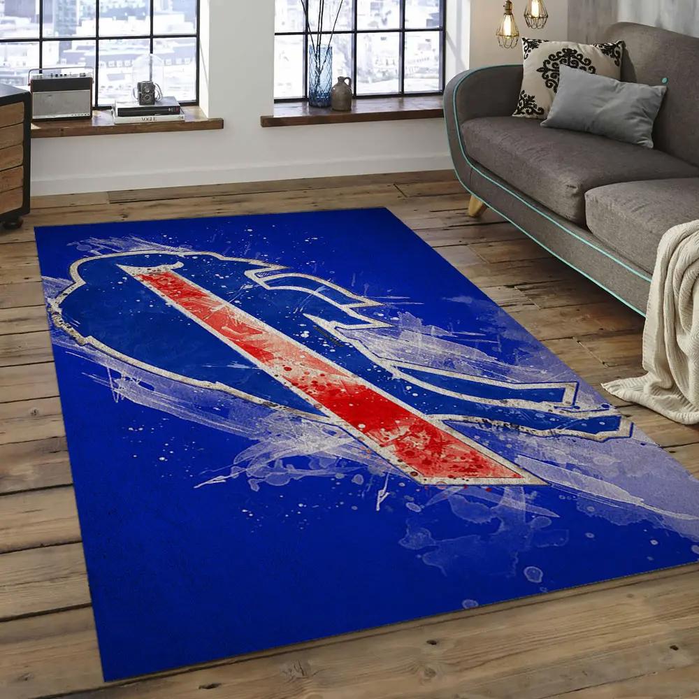 Nfl buffalo bills art football team logo rectangle area rug bb29 Rectangle Rug