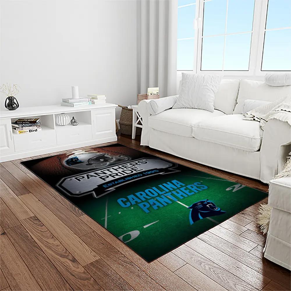 Nfl carolina panthers football team logo rectangle area rug cp27 Rectangle Rug