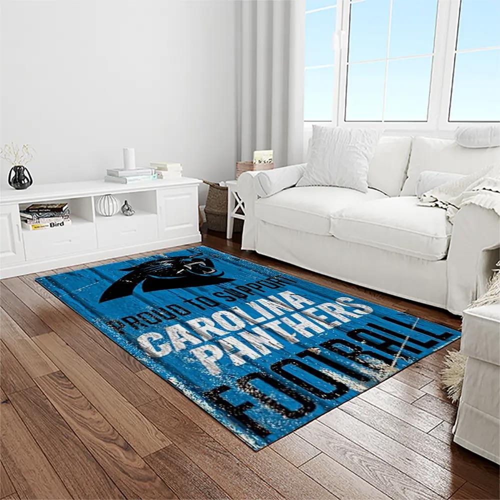 Nfl carolina panthers football team logo rectangle area rug cp28 Rectangle Rug