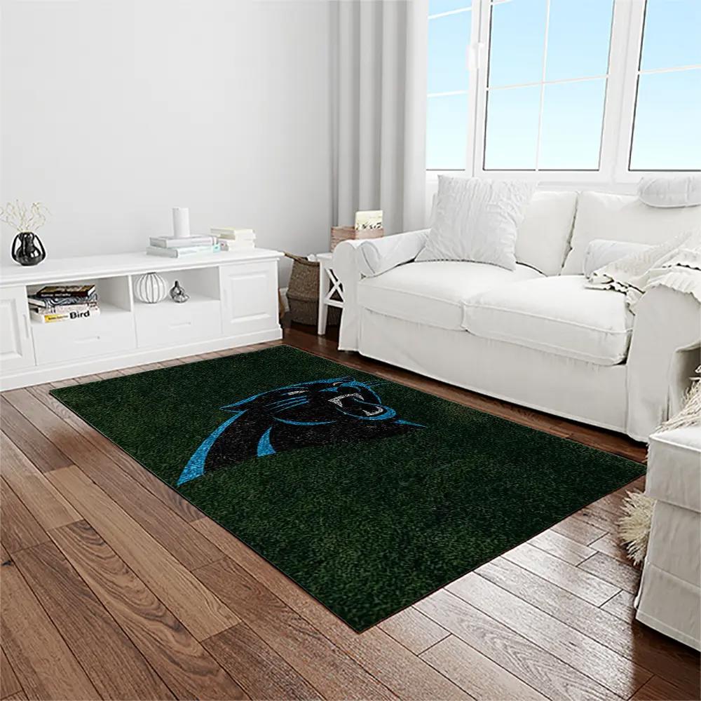 Nfl carolina panthers football team logo rectangle area rug cp35 Rectangle Rug