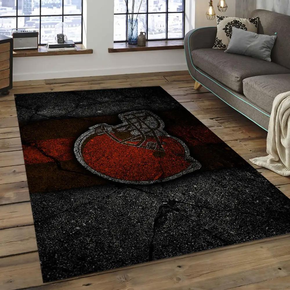 Nfl cleveland browns football team logo rectangle area rug clb37 Rectangle Rug