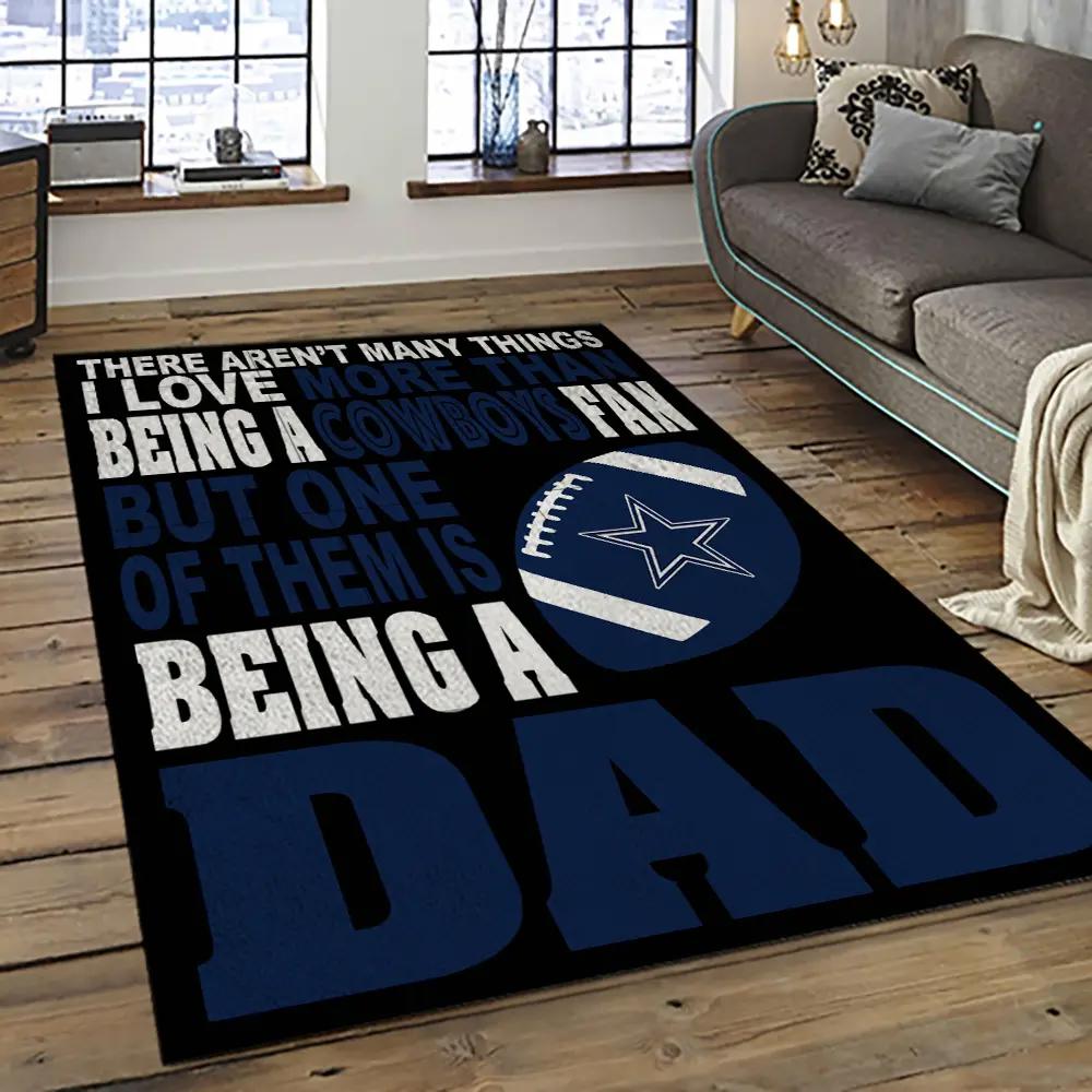 Nfl dallas cowboy football team logo sport carpet rectangle area rug for living room dc04 Rectangle Rug