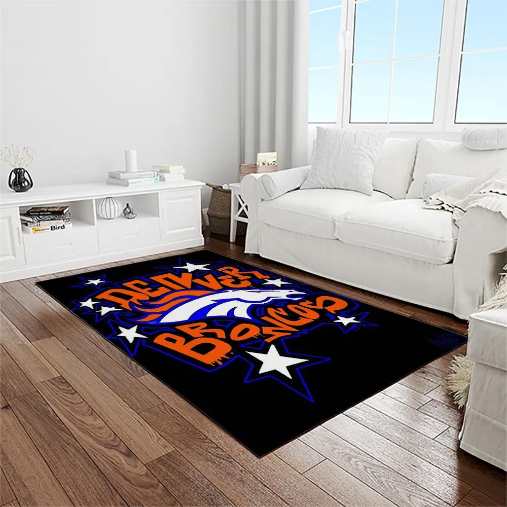 Nfl denver broncos football team logo rectangle area rug db12 Rectangle Rug