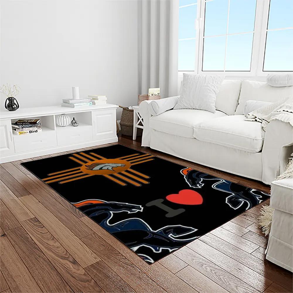 Nfl denver broncos football team logo rectangle area rug db37 Rectangle Rug