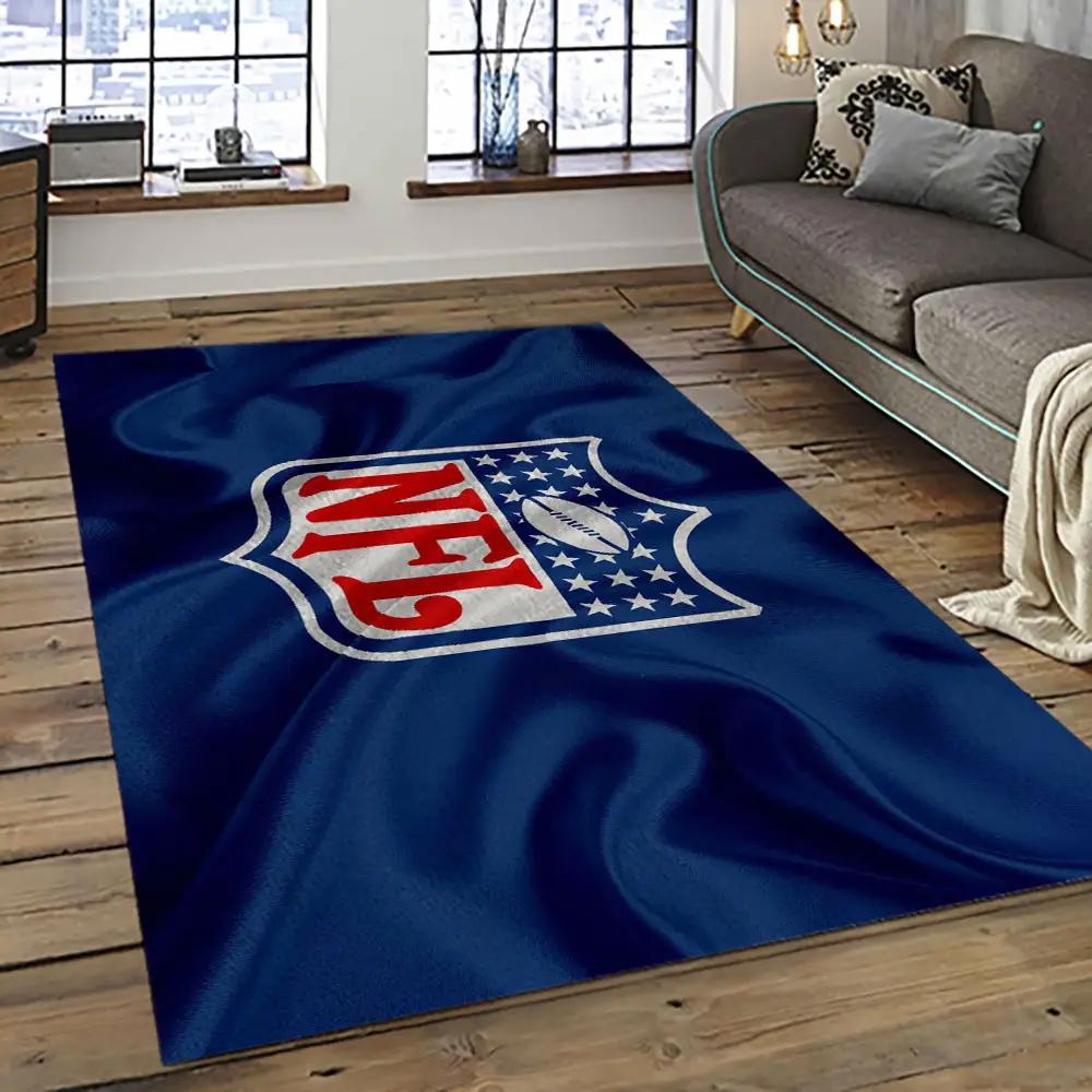 Nfl football league logo retangle carpet area rug home decor best gift for fan and friends nf18 Rectangle Rug