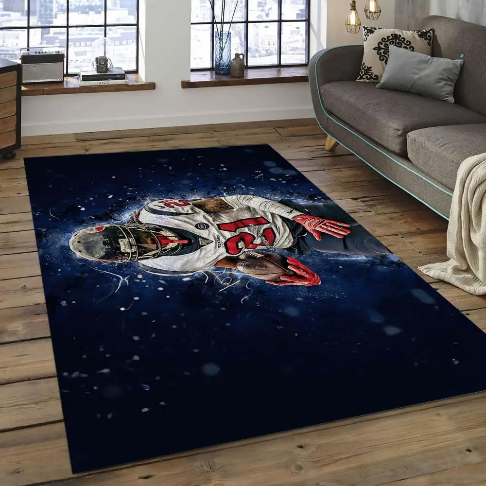 Nfl houston texans football team logo rectangle area rug ht24 Rectangle Rug