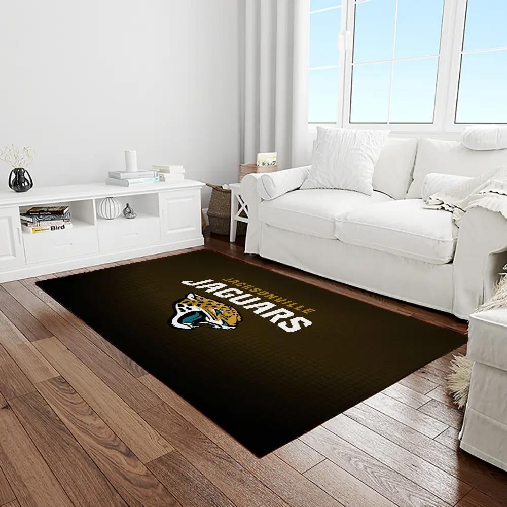 Nfl jacksonville jaguars football team logo rectangle area rug jj40 Rectangle Rug