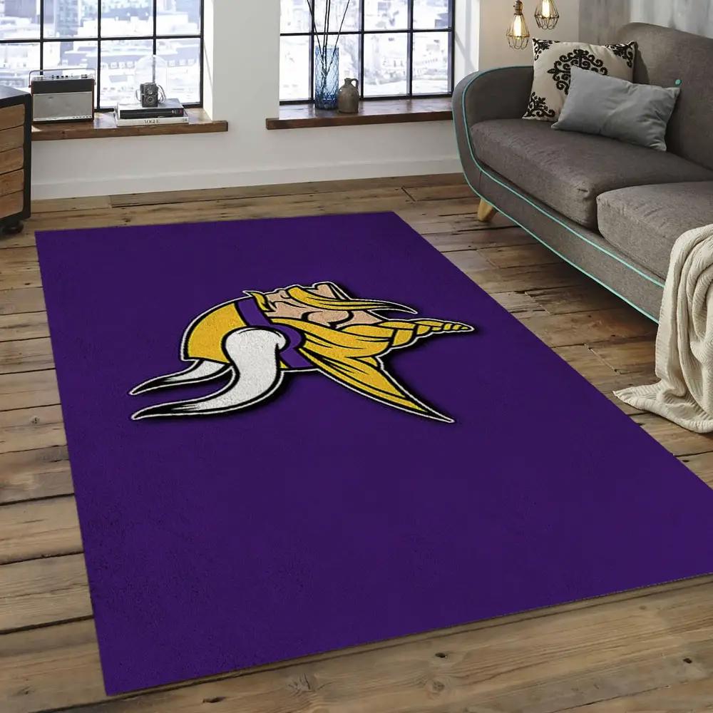 Nfl minnesota vikings football team logo rectangle area mv02 Rectangle Rug