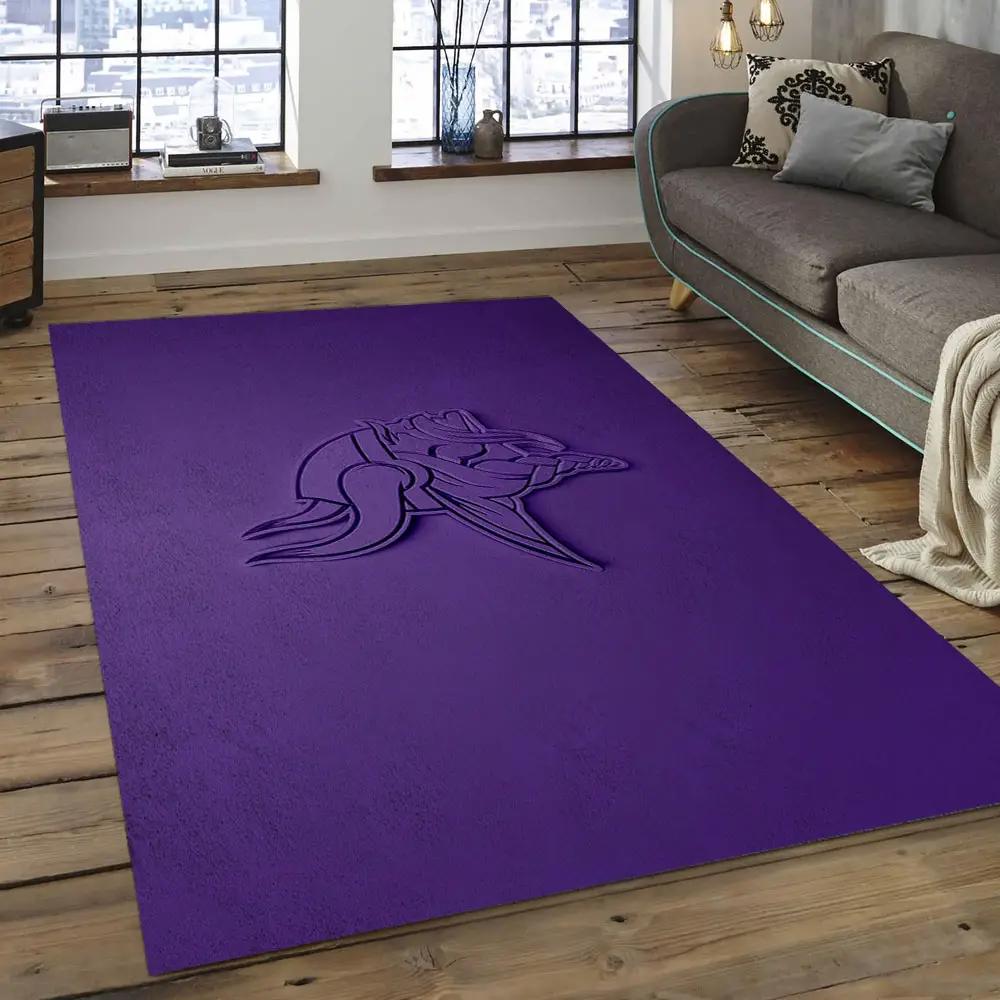 Nfl minnesota vikings football team logo rectangle area mv14 Rectangle Rug