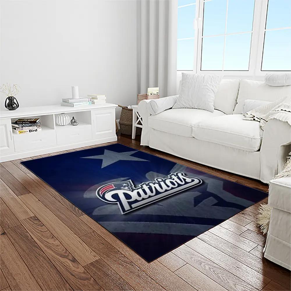 Nfl new england patriots football team logo rectangle area rug nep30 Rectangle Rug