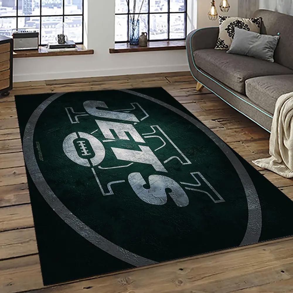 Nfl new york jets football team logo sport carpet rectangle area rug for living room nyj41 Rectangle Rug