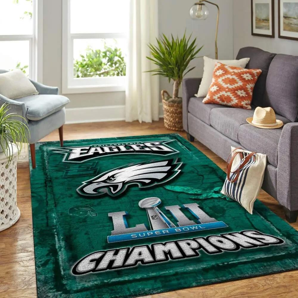 Nfl philadelphia eagles area rug for room Rectangle Rug