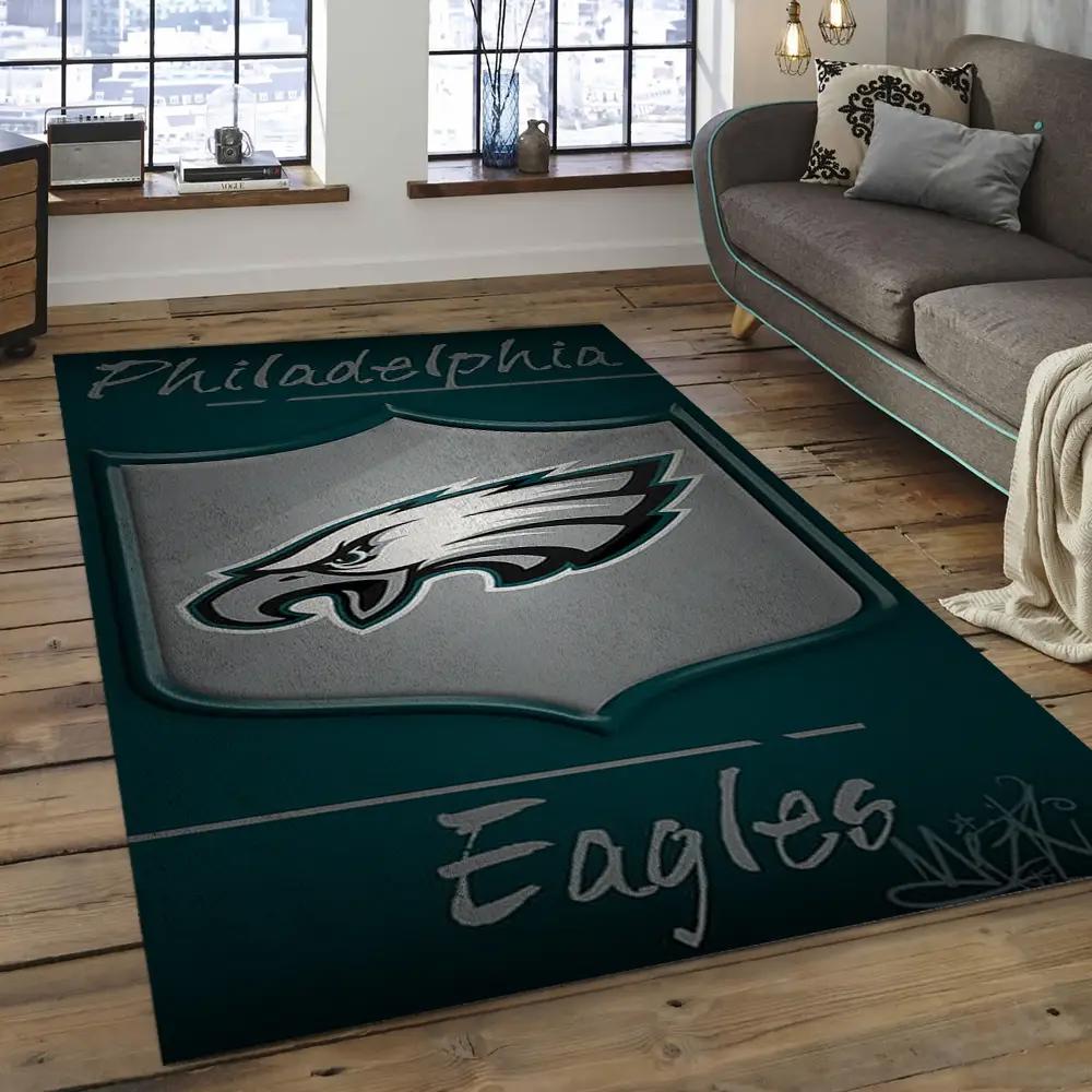 Nfl philadelphia eagles football team logo rectangle area rug pe42 Rectangle Rug