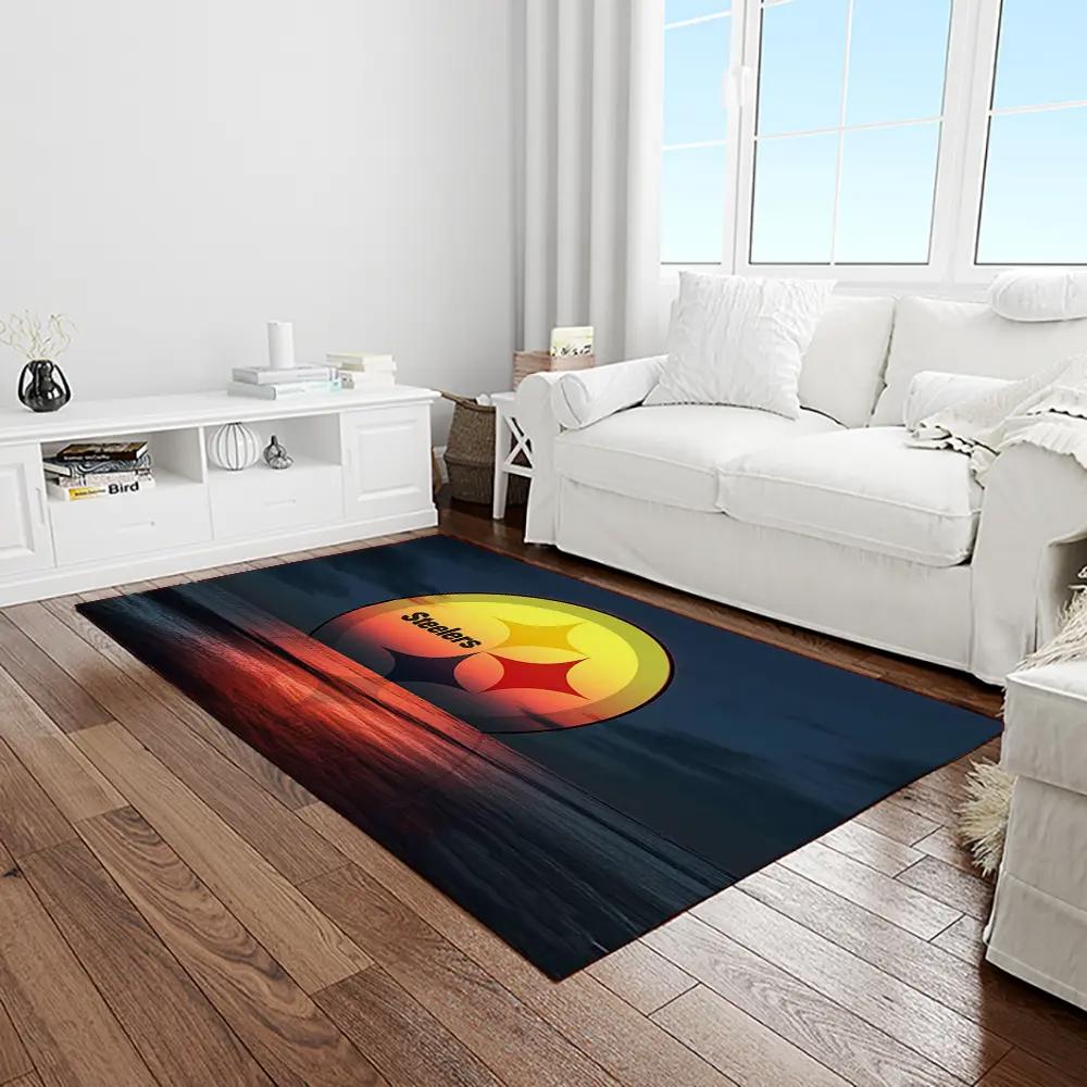 Nfl pittsburgh steelers football team logo rectangle area rug ptts23 Rectangle Rug