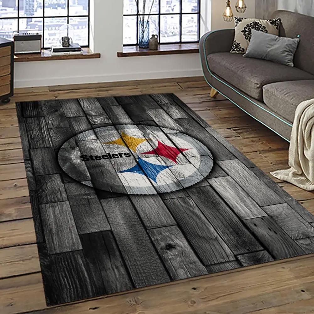 Nfl pittsburgh steelers football team logo sport carpet area rug home decor best gift for friends psf33 Rectangle Rug
