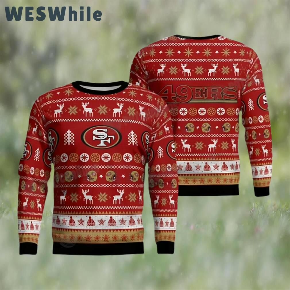 Nfl san francisco football logo ugly christmas sweater 49ers gifts for him Christmas Ugly Sweater