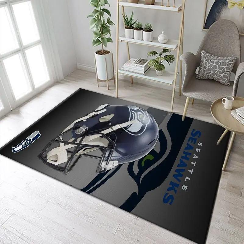 Nfl seattle seahawks football sport rug area rug living room home decor 23 Rectangle Rug