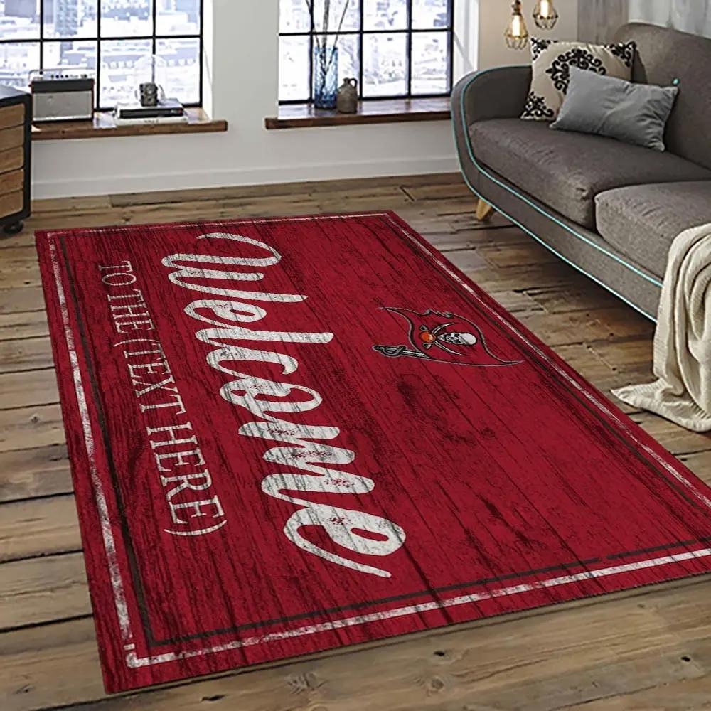 Nfl tampa bay buccaneers football team logo sport carpet area rug home decor best gift for friends tpbb17 Rectangle Rug