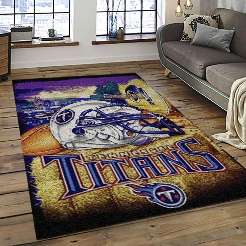 Nfl tennessee titans football team logo sport carpet area rug home decor best gift for friends tt44 Rectangle Rug