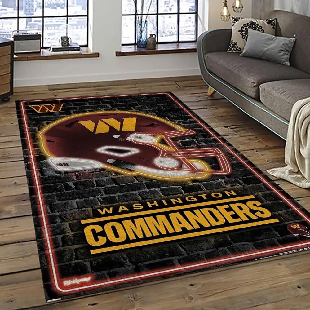 Nfl washington commanders football team logo sport carpet area rug home decor best gift for friends wscd10 Rectangle Rug