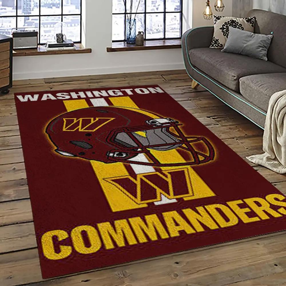 Nfl washington commanders football team logo sport carpet area rug home decor best gift for friends wscd12 Rectangle Rug