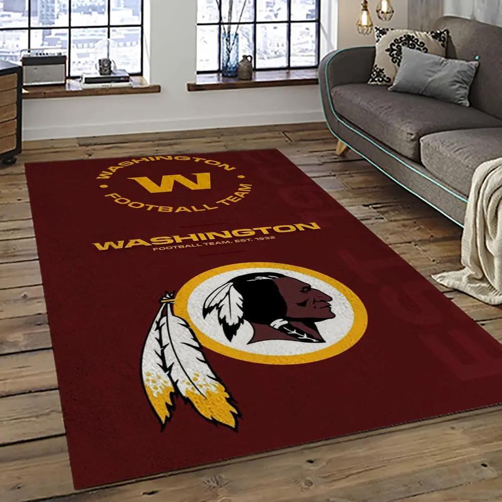 Nfl washington commanders football team logo sport carpet area rug home decor best gift for friends wscd22 Rectangle Rug