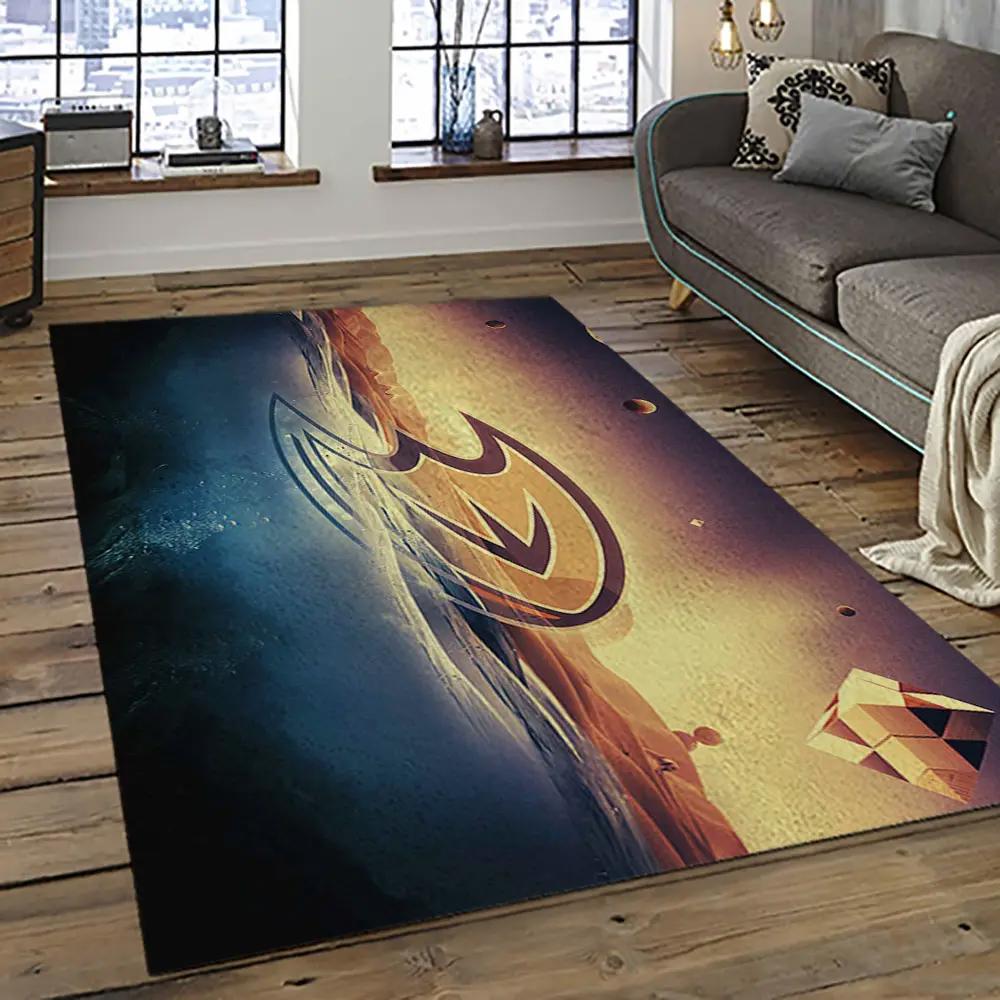 Nhl anaheim ducks ice hockey team logo sport carpet area rug home decor gift the ducks gift for fans gift for son ahd10 Rectangle Rug