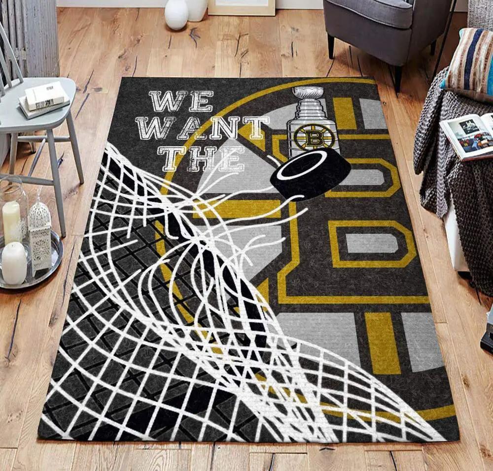 Nhl boston bruins dhcld0710at rug living room rug home decor Rectangle Rug