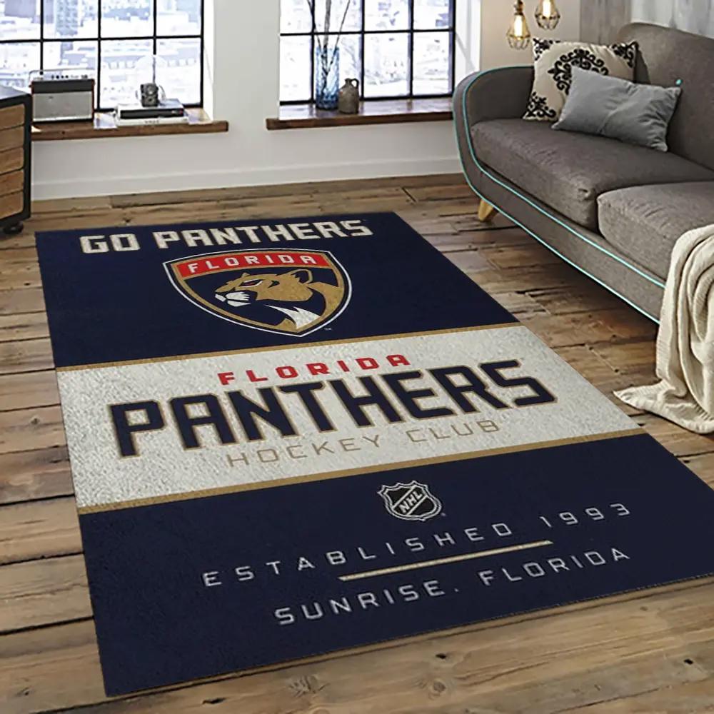 Nhl florida panthers hockey team logo sport carpet rectangle area rug for living room fp10 Rectangle Rug