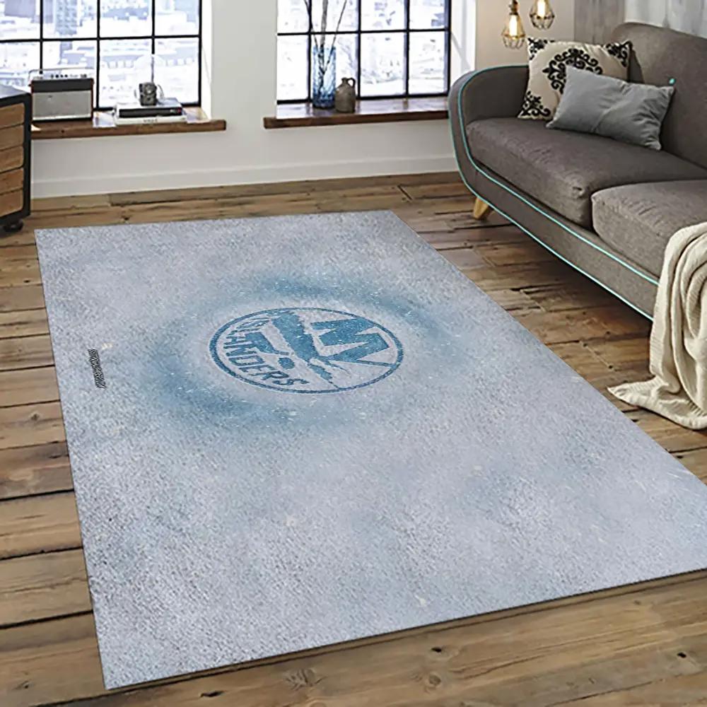 Nhl new york islanders hockey team logo sport carpet rectangle area rug for living room nyi100 Rectangle Rug