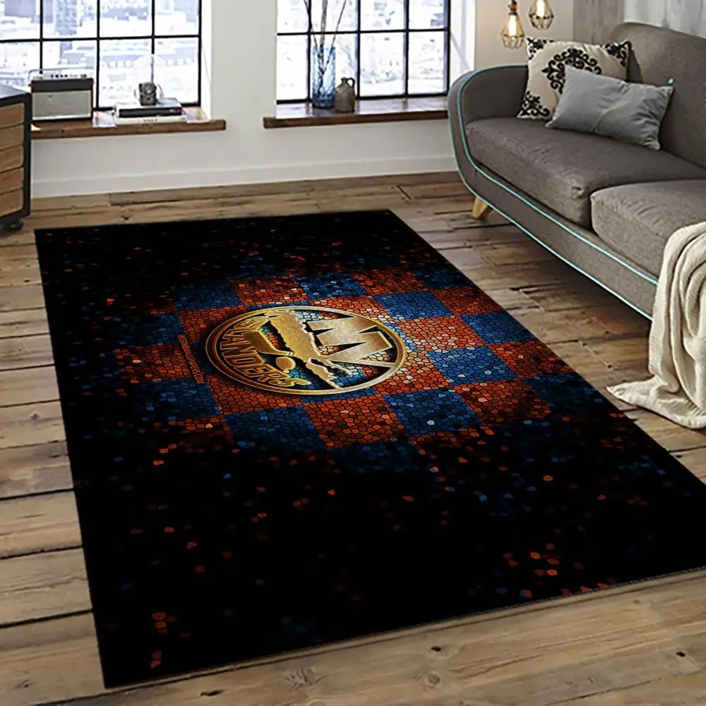 Nhl new york islanders hockey team logo sport carpet rectangle area rug for living room nyi97 Rectangle Rug