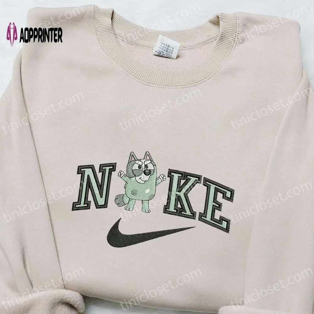 Nike cartoon embroidered sweatshirt: muffin x bluey – inspired shirt Embroidered Shirt