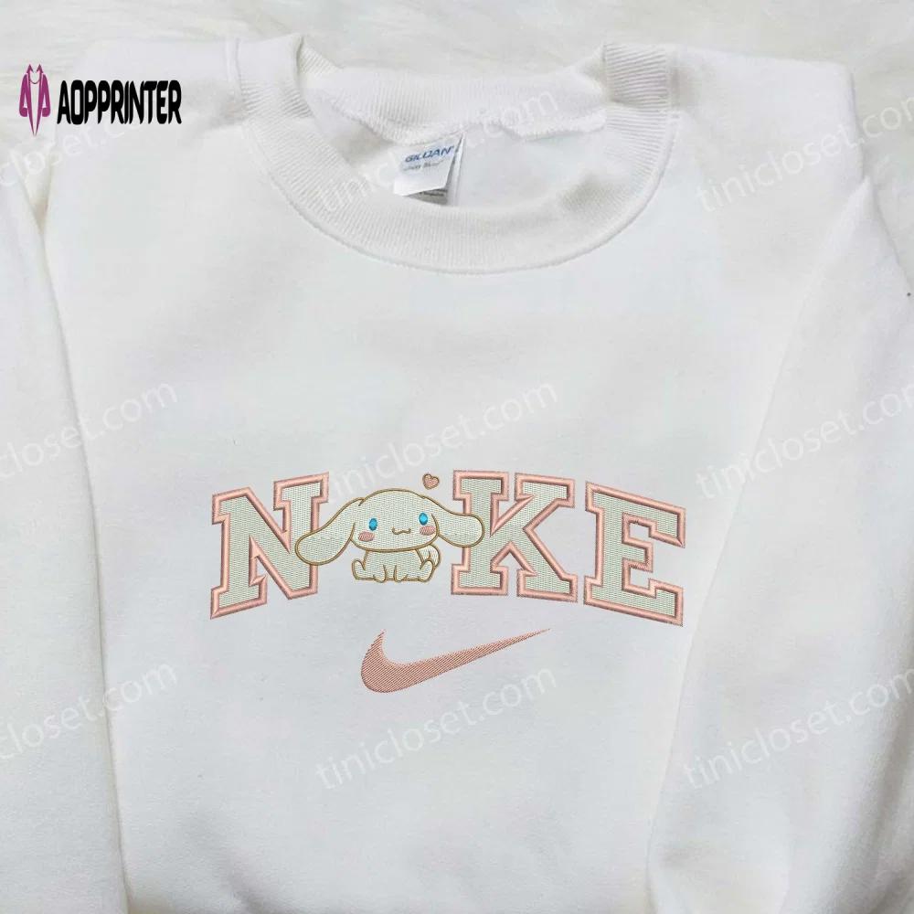 Nike embroidered shirts: cinnamoroll heart x hello kitty custom design Embroidered Shirt