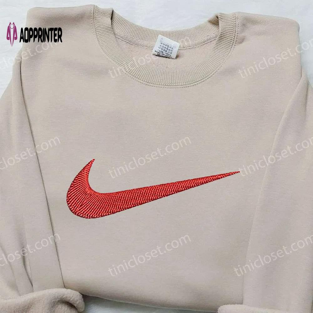 Nike inspired embroidered shirt: perfect family gifts for style enthusiasts Embroidered Shirt