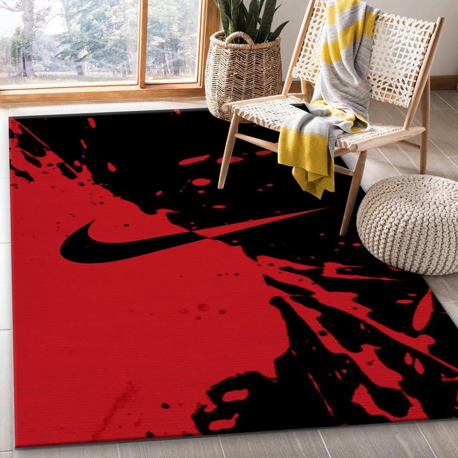 Nike logo type 798. Upgrade Your Living Room with Luxury Home Decor: Area Carpets, Floor Decor, Door Mats, and Hot Gift Items with style a High-End Fashion Brand Rectangle Rug