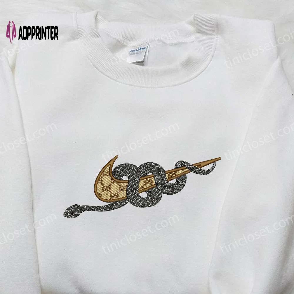 Nike snake x gucci embroidered shirt: animal-inspired nike inspired embroidery Embroidered Shirt