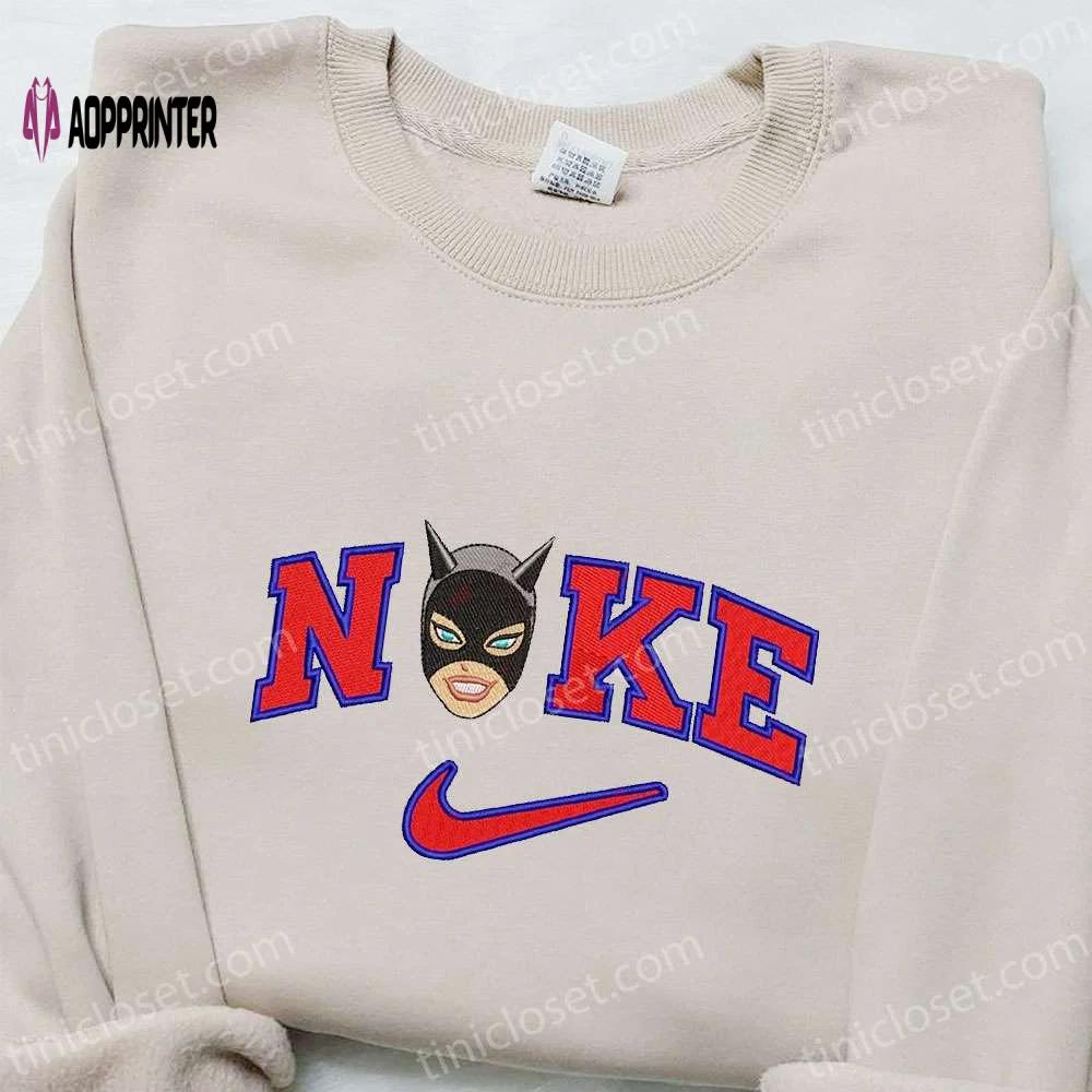 Nike x batman cat embroidered sweatshirt & marvel cinematic universe shirt: best family gift ideas Embroidered Shirt