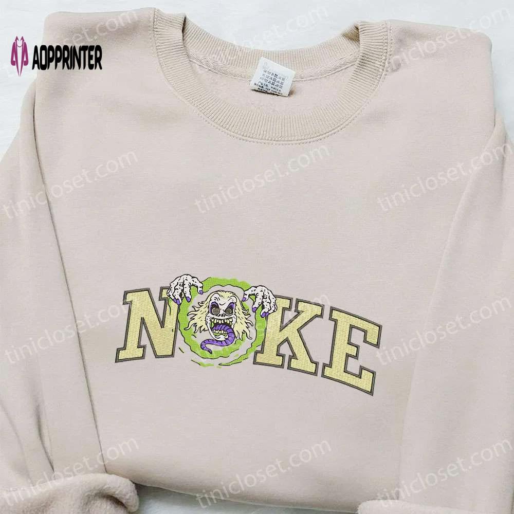 Nike x beetlejuice embroidered sweatshirt: best halloween gift idea for horror movie fans Embroidered Shirt