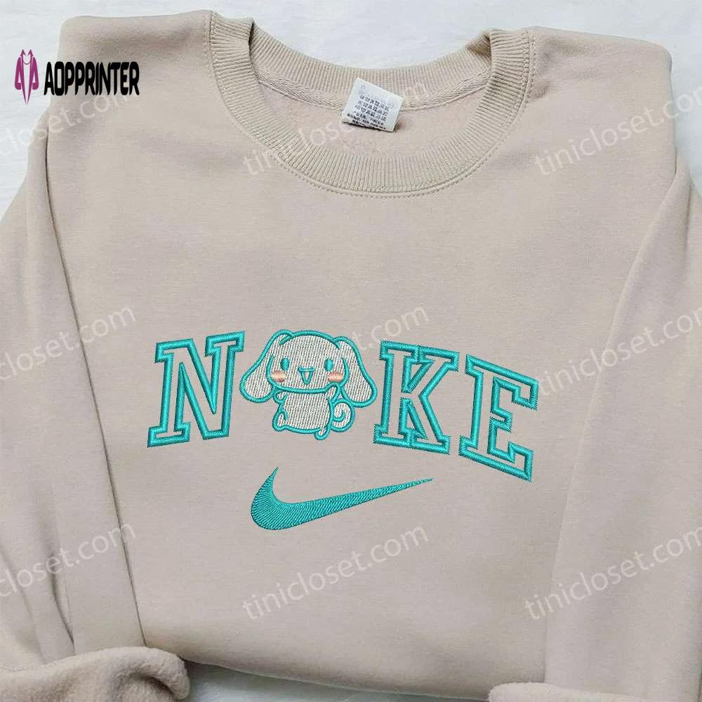 Nike x cinnamoroll embroidered shirt: custom cartoon design for trendy style Embroidered Shirt