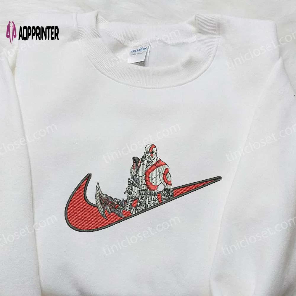 Nike x gow god of war embroidered shirt: custom cool design Embroidered Shirt