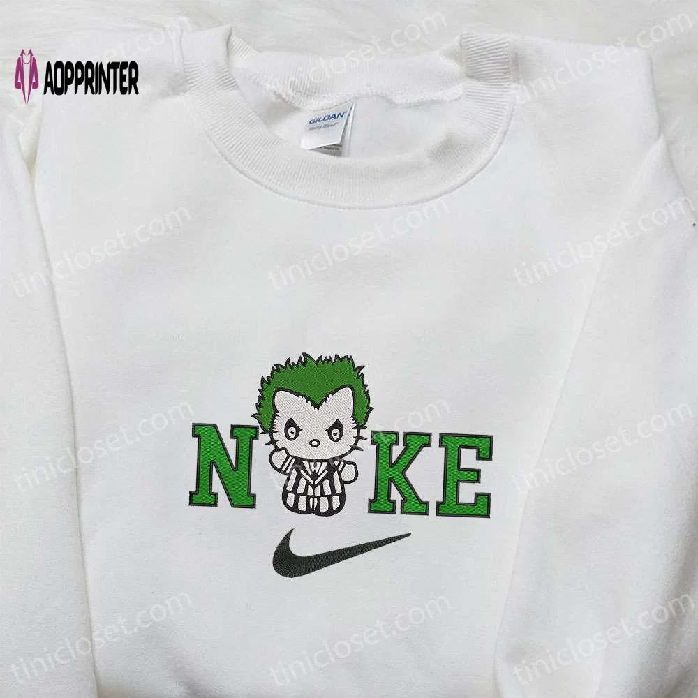 Nike x hello kitty beetlejuice hoodie: funny halloween sweatshirt best family gift Embroidered Shirt