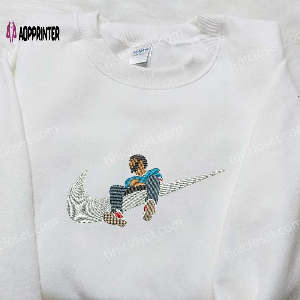 Nike x j cole embroidered shirt – celebrity logo tee for stylish fans Embroidered Shirt