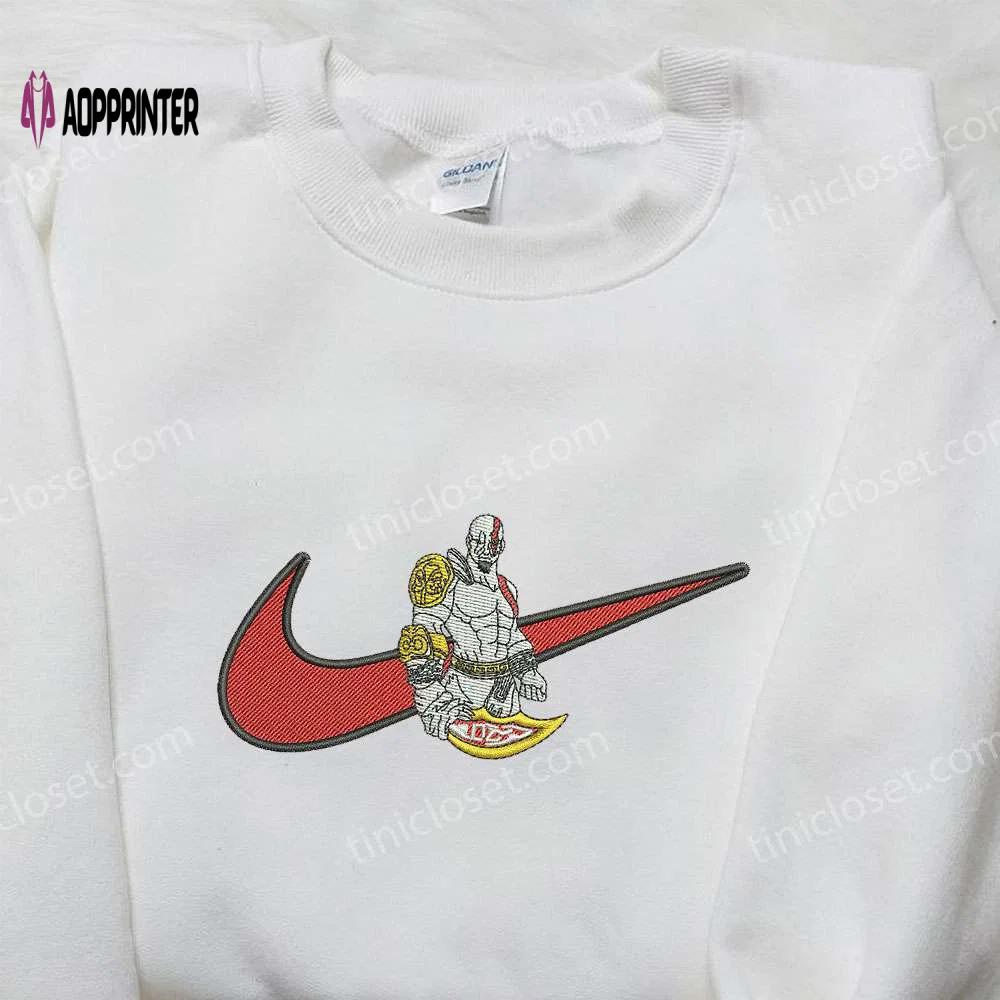 Nike x kratos embroidered shirt: god of war movie apparel Embroidered Shirt