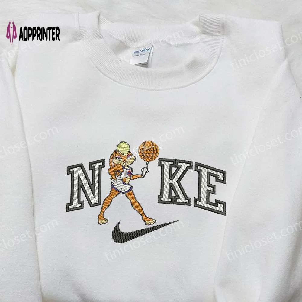 Nike x lola bunny spinning basketball embroidered shirt custom cartoon tee Embroidered Shirt